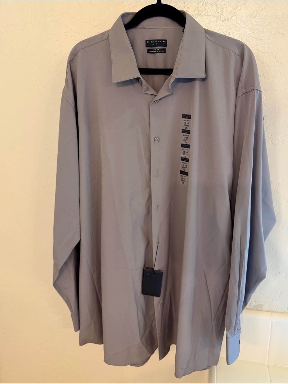 Shaquille O'Neal Men’s Long-Sleeve Dress Shirt - Gray